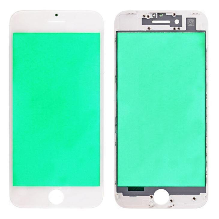 REPLACEMENT FOR IPHONE 7 FRONT GLASS WITH COLD PRESSED FRAME - WHITE - EXPRESS PARTS -WHOLESALE CELLPHONE REPAIR PARTS