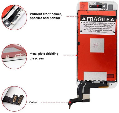 REPLACEMENT FOR IPHONE 7 LCD SCREEN AND DIGITIZER ASSEMBLY - WHITE - EXPRESS PARTS -WHOLESALE CELLPHONE REPAIR PARTS