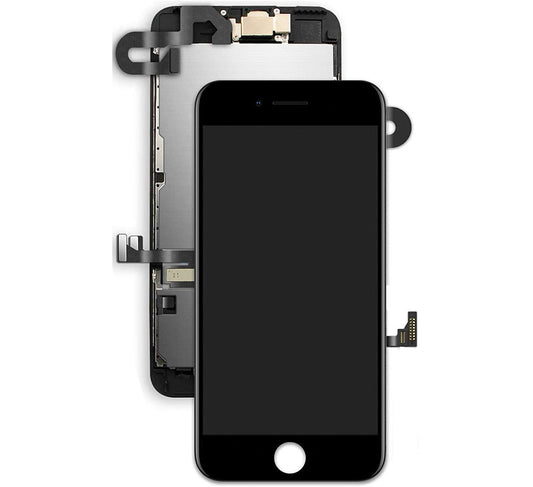 REPLACEMENT FOR IPHONE 7 LCD SCREEN FULL ASSEMBLY WITHOUT HOME BUTTON - BLACK - EXPRESS PARTS -WHOLESALE CELLPHONE REPAIR PARTS