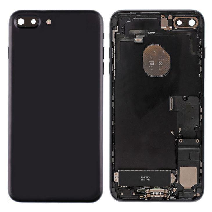 REPLACEMENT FOR IPHONE 7 PLUS BACK COVER FULL ASSEMBLY - BLACK - EXPRESS PARTS -WHOLESALE CELLPHONE REPAIR PARTS