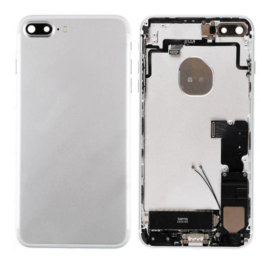 REPLACEMENT FOR IPHONE 7 PLUS BACK COVER FULL ASSEMBLY - SILVER - EXPRESS PARTS -WHOLESALE CELLPHONE REPAIR PARTS