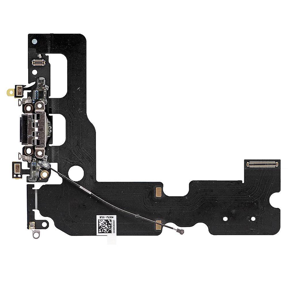 REPLACEMENT FOR IPHONE 7 PLUS CHARGING CONNECTOR ASSEMBLY - BLACK - EXPRESS PARTS -WHOLESALE CELLPHONE REPAIR PARTS