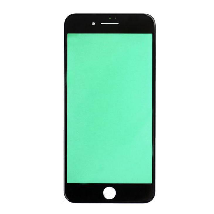 REPLACEMENT FOR IPHONE 7 PLUS FRONT GLASS WITH COLD PRESSED FRAME - BLACK - EXPRESS PARTS -WHOLESALE CELLPHONE REPAIR PARTS