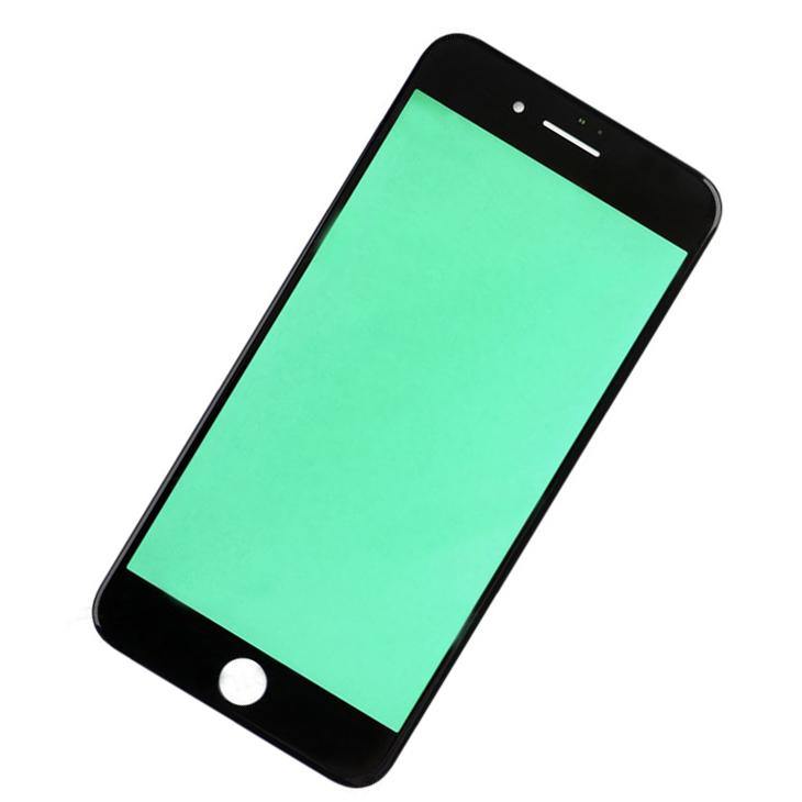 REPLACEMENT FOR IPHONE 7 PLUS FRONT GLASS WITH COLD PRESSED FRAME - BLACK - EXPRESS PARTS -WHOLESALE CELLPHONE REPAIR PARTS