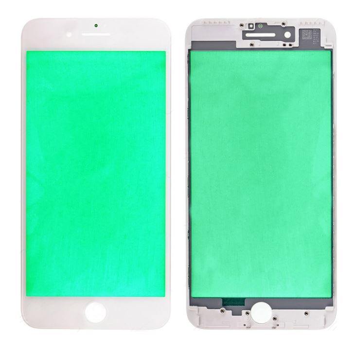 REPLACEMENT FOR IPHONE 7 PLUS FRONT GLASS WITH COLD PRESSED FRAME - WHITE - EXPRESS PARTS -WHOLESALE CELLPHONE REPAIR PARTS