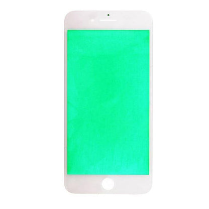 REPLACEMENT FOR IPHONE 7 PLUS FRONT GLASS WITH COLD PRESSED FRAME - WHITE - EXPRESS PARTS -WHOLESALE CELLPHONE REPAIR PARTS