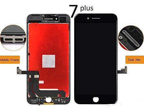 REPLACEMENT FOR IPHONE 7 PLUS LCD SCREEN AND DIGITIZER ASSEMBLY - BLACK - EXPRESS PARTS -WHOLESALE CELLPHONE REPAIR PARTS