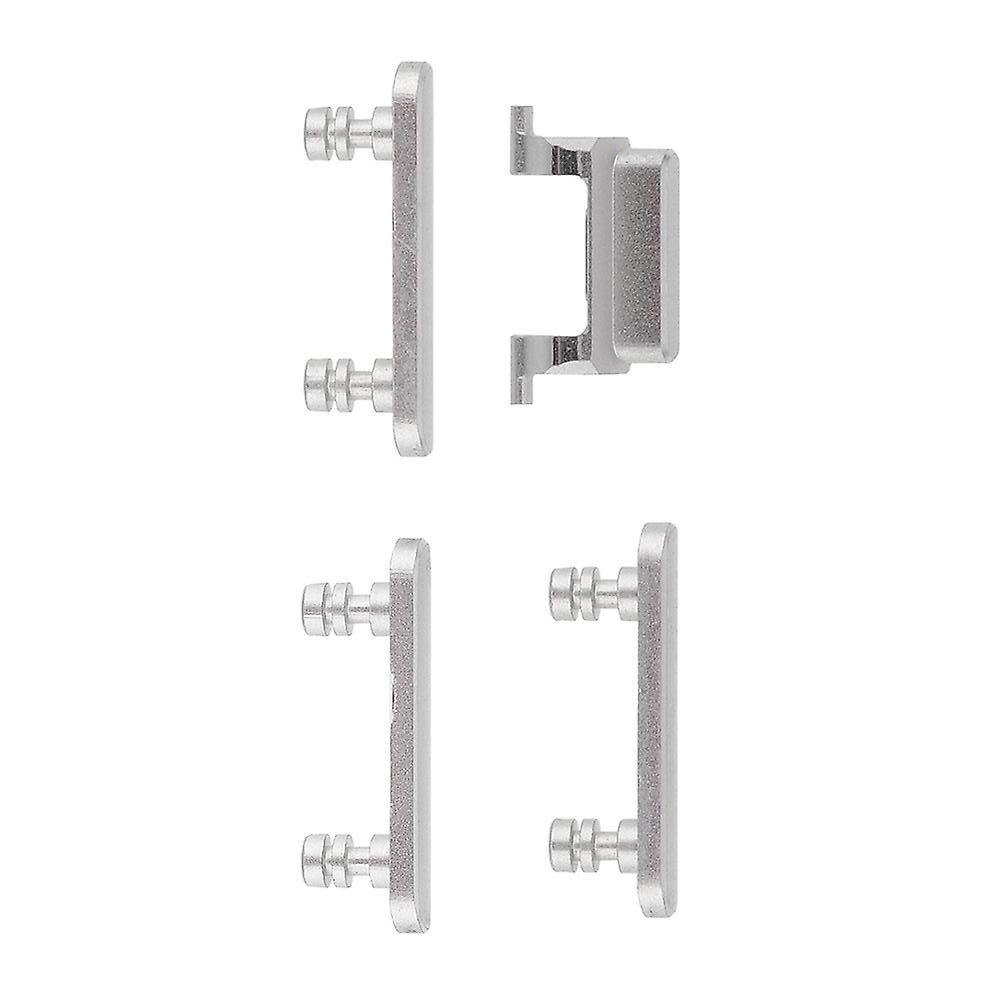 REPLACEMENT FOR IPHONE 7 SIDE BUTTONS SET - SILVER - EXPRESS PARTS -WHOLESALE CELLPHONE REPAIR PARTS