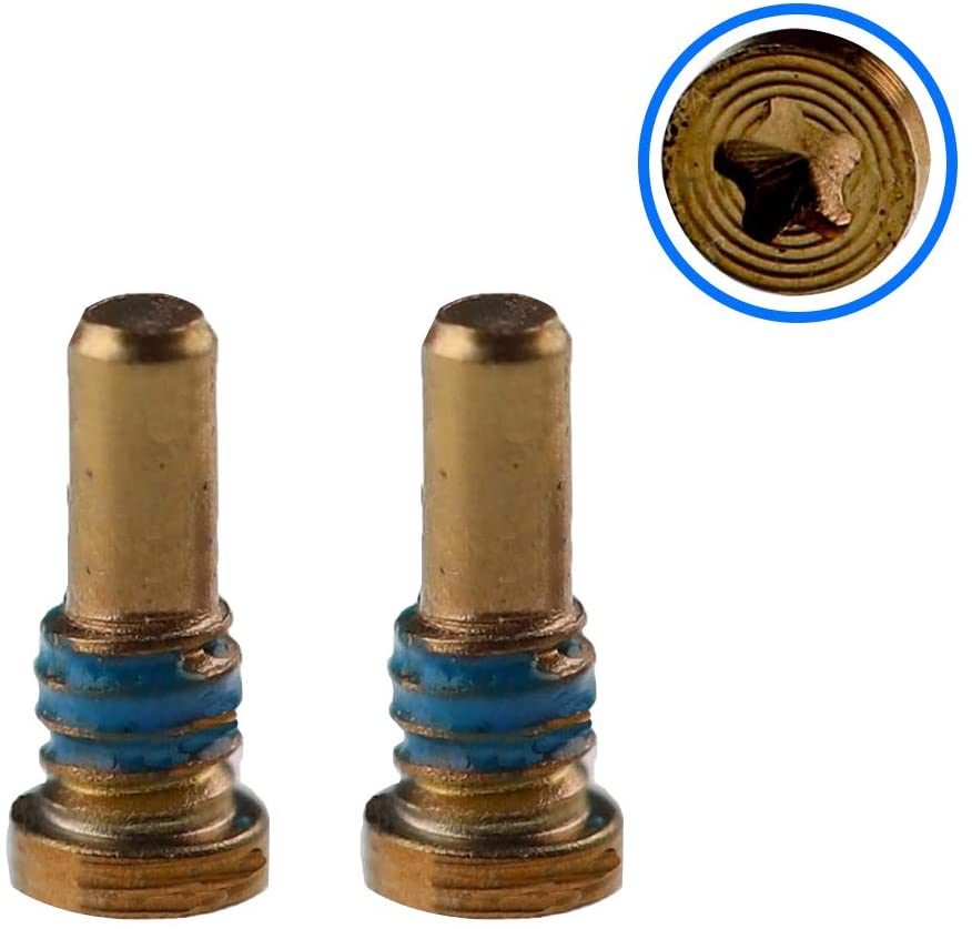 REPLACEMENT FOR IPHONE 8/8 PLUS BOTTOM SCREW 2PCS/SET - GOLD