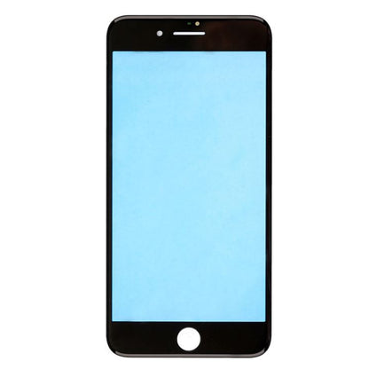 REPLACEMENT FOR IPHONE 8 PLUS FRONT GLASS LENS WITH SUPPORTING FRAME - BLACK
