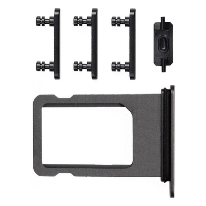 REPLACEMENT FOR IPHONE 8 PLUS SIDE BUTTONS SET WITH SIM TRAY - BLACK