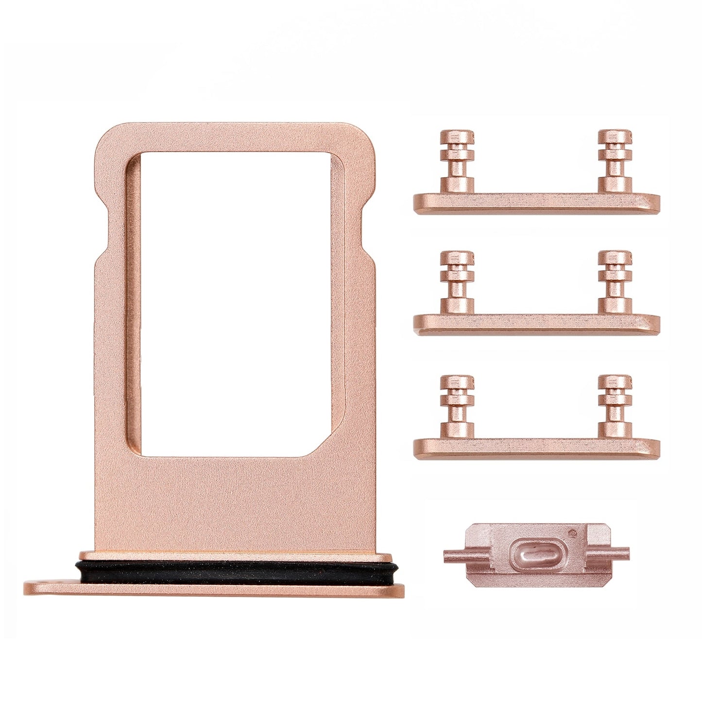 REPLACEMENT FOR IPHONE 8 PLUS SIDE BUTTONS SET WITH SIM TRAY - GOLD