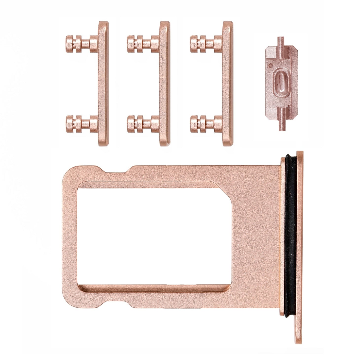 REPLACEMENT FOR IPHONE 8 PLUS SIDE BUTTONS SET WITH SIM TRAY - GOLD