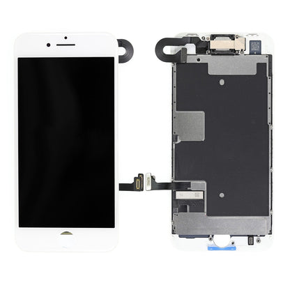 REPLACEMENT FOR IPHONE 8/SE 2ND LCD SCREEN FULL ASSEMBLY WITHOUT HOME BUTTON - WHITE - EXPRESS PARTS -WHOLESALE CELLPHONE REPAIR PARTS