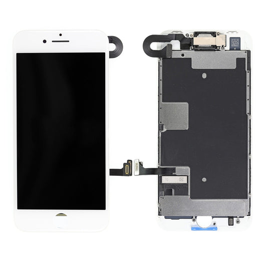 REPLACEMENT FOR IPHONE 8/SE 2ND LCD SCREEN FULL ASSEMBLY WITHOUT HOME BUTTON - WHITE - EXPRESS PARTS -WHOLESALE CELLPHONE REPAIR PARTS