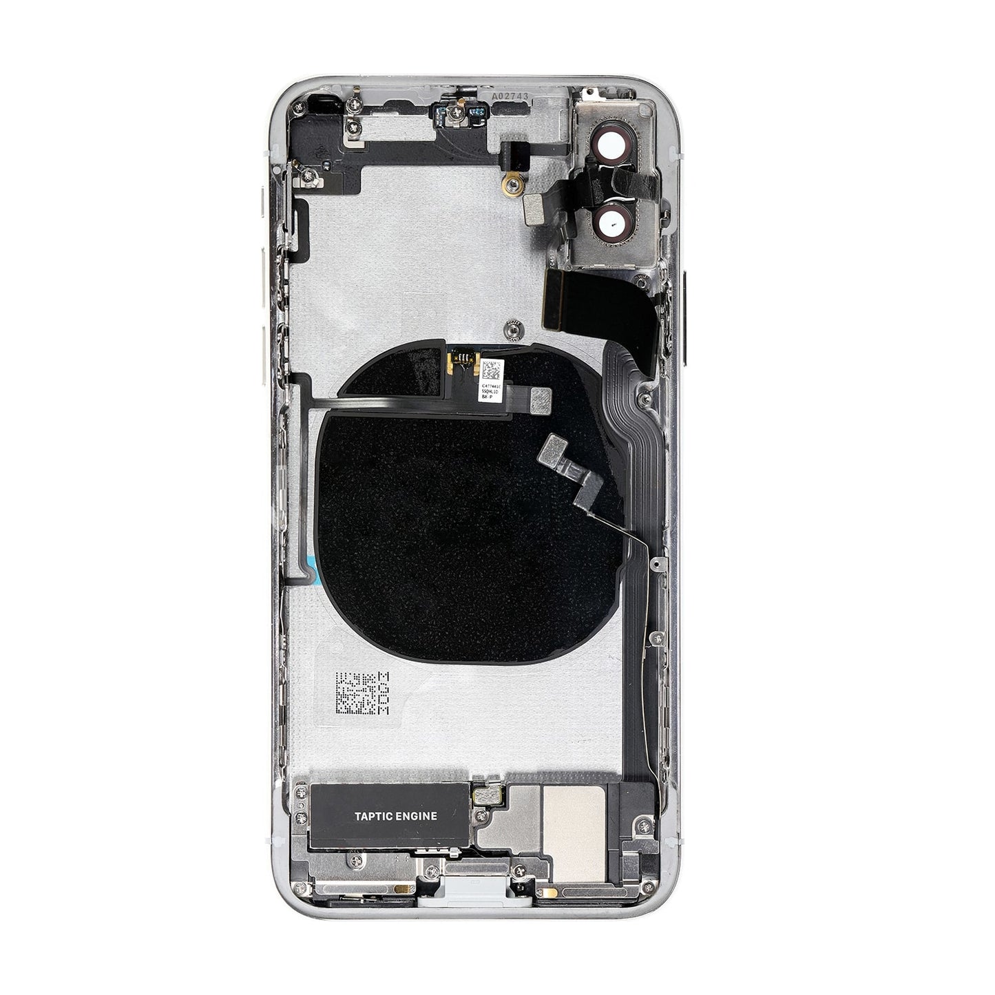 REPLACEMENT FOR IPHONE X BACK COVER FULL ASSEMBLY - SILVER