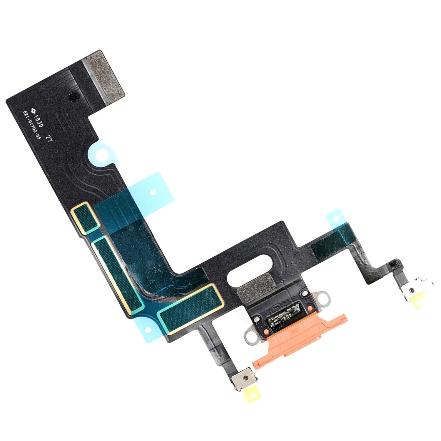 REPLACEMENT FOR IPHONE XR CHARGING CONNECTOR ASSEMBLY - CORAL - EXPRESS PARTS -WHOLESALE CELLPHONE REPAIR PARTS