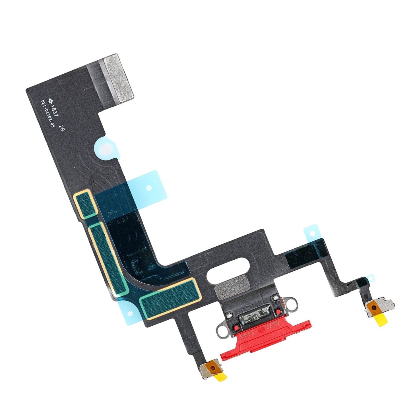 REPLACEMENT FOR IPHONE XR CHARGING CONNECTOR ASSEMBLY - RED - EXPRESS PARTS -WHOLESALE CELLPHONE REPAIR PARTS