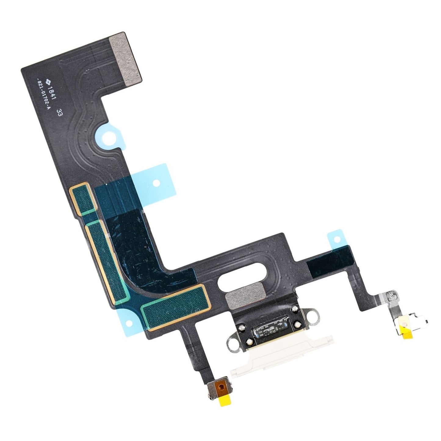 REPLACEMENT FOR IPHONE XR CHARGING CONNECTOR ASSEMBLY - WHITE - EXPRESS PARTS -WHOLESALE CELLPHONE REPAIR PARTS