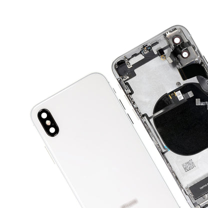 REPLACEMENT FOR IPHONE XS BACK COVER FULL ASSEMBLY - SILVER