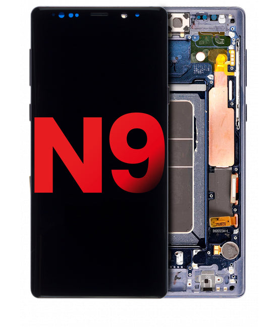 תחליף למכלול מסך LCD של SAMSUNG GALAXY NOTE 9 עם מסגרת - כחול