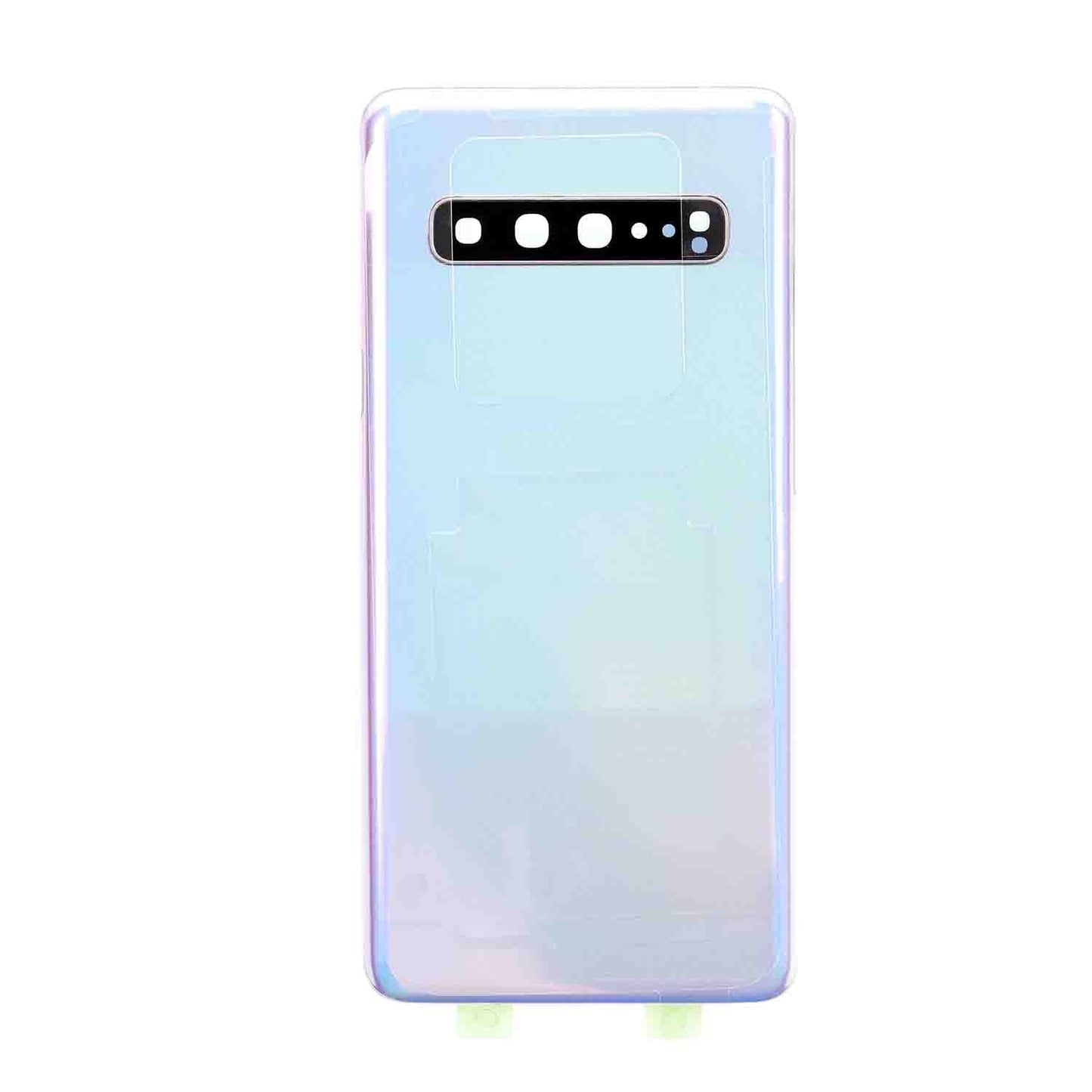 החלפה לדלת סוללה של SAMSUNG GALAXY S10 5G עם זכוכית מצלמה - כתר כסף