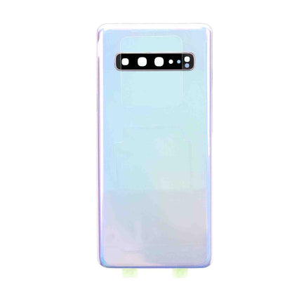 החלפה לדלת סוללה של SAMSUNG GALAXY S10 5G עם זכוכית מצלמה - כתר כסף