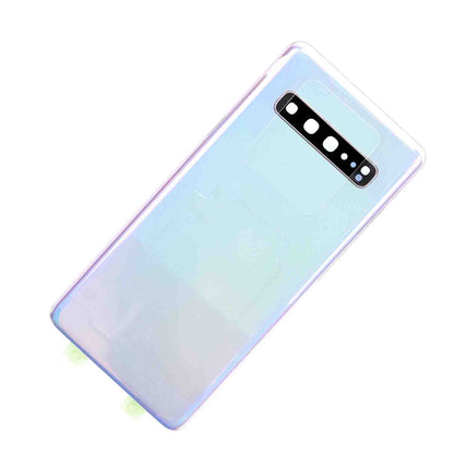 החלפה לדלת סוללה של SAMSUNG GALAXY S10 5G עם זכוכית מצלמה - כתר כסף
