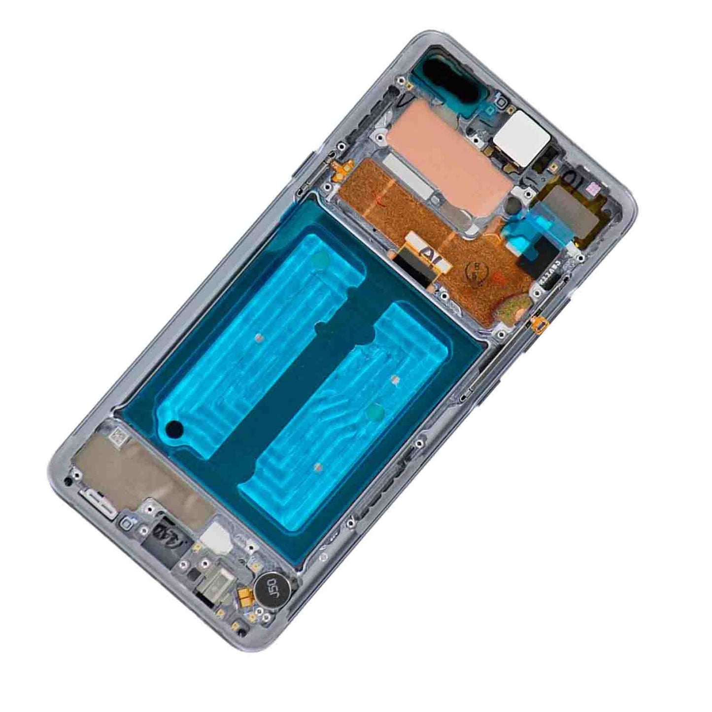 תחליף למכלול מסך דיגיטיזר SAMSUNG GALAXY S10 5G עם מסגרת - כתר כסף