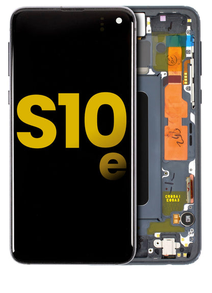 תחליף למכלול מסך LCD של SAMSUNG GALAXY S10E עם מסגרת - שחור