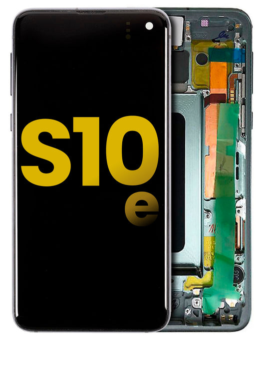 תחליף למכלול מסך LCD של SAMSUNG GALAXY S10E עם מסגרת - ירוק