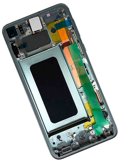 תחליף למכלול מסך LCD של SAMSUNG GALAXY S10E עם מסגרת - ירוק