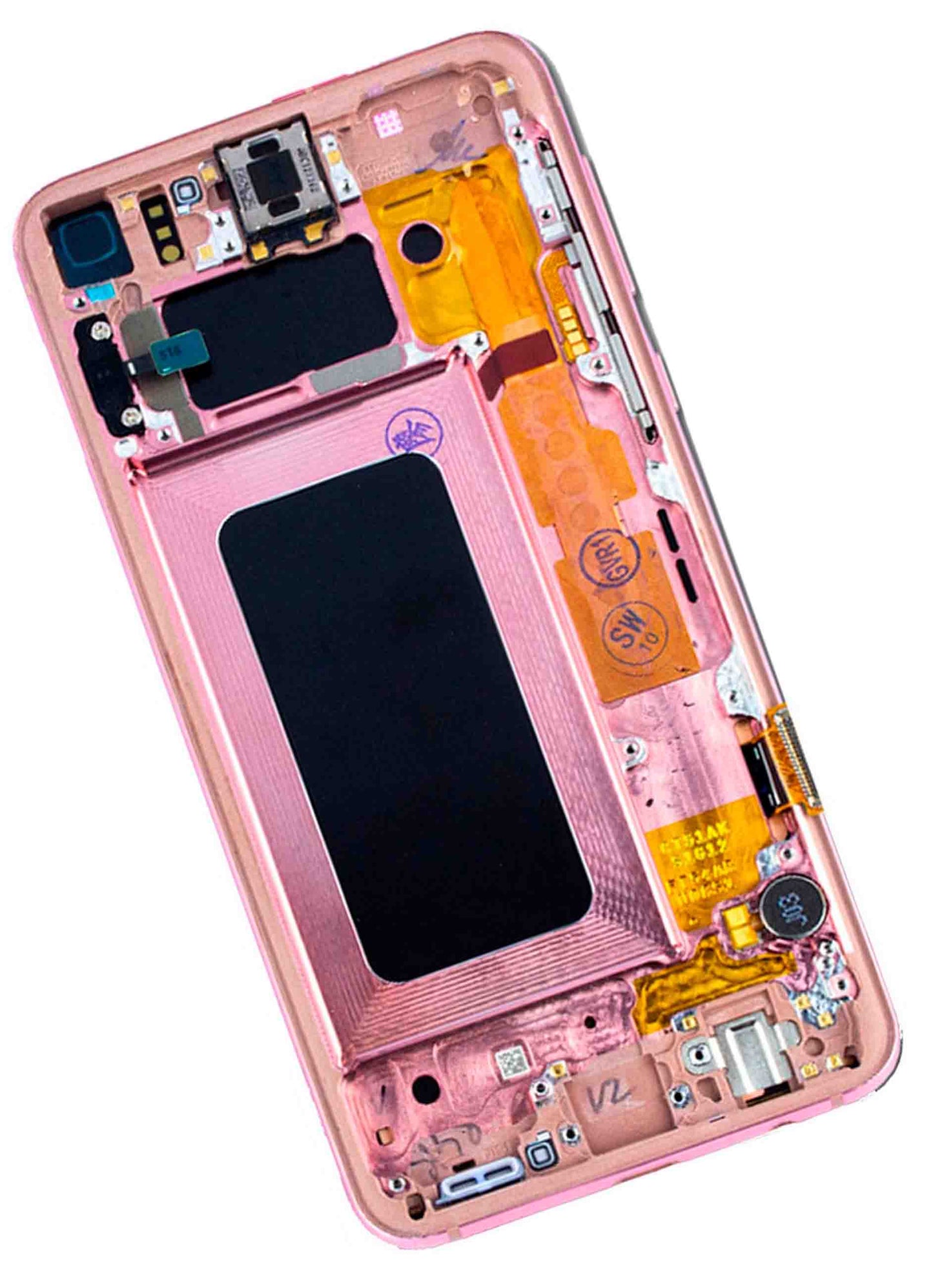 תחליף למכלול מסך LCD של SAMSUNG GALAXY S10E עם מסגרת - ורוד