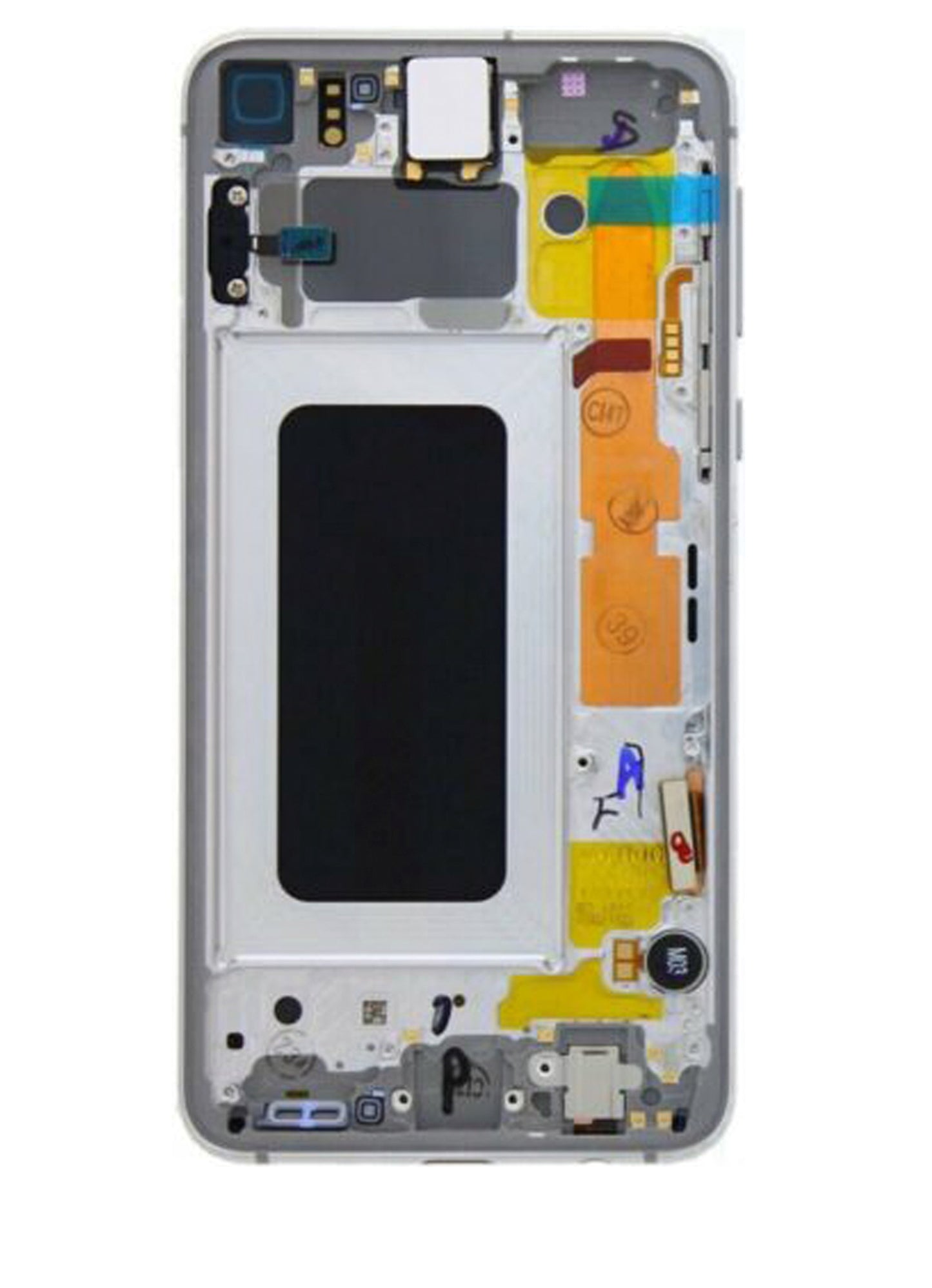 תחליף למכלול מסך LCD של SAMSUNG GALAXY S10E עם מסגרת - כסף