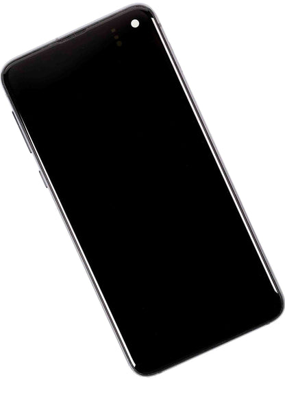 תחליף למכלול מסך LCD של SAMSUNG GALAXY S10E עם מסגרת - כסף