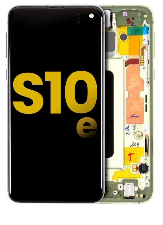 תחליף למכלול מסך LCD של SAMSUNG GALAXY S10E עם מסגרת - צהוב