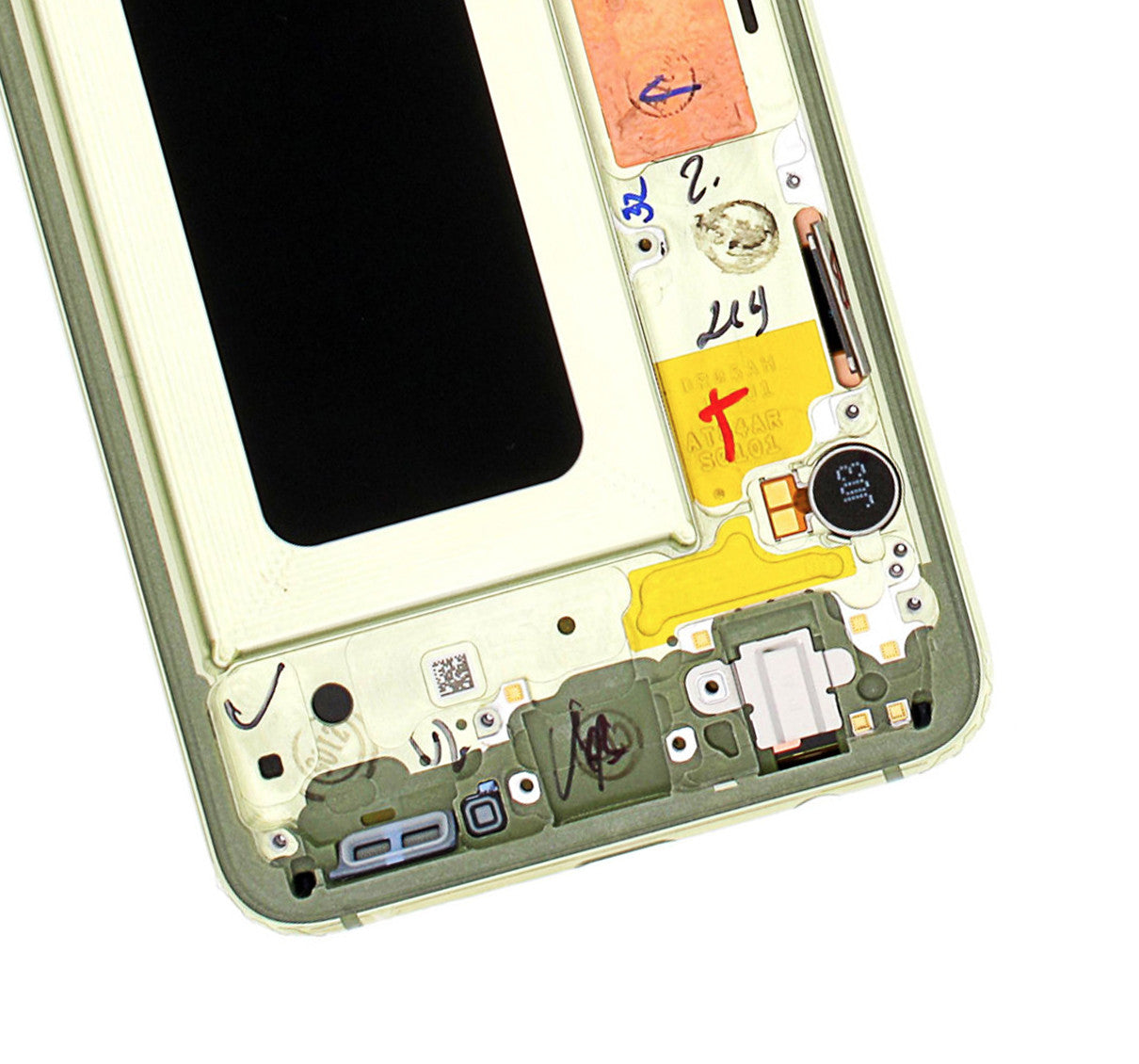 תחליף למכלול מסך LCD של SAMSUNG GALAXY S10E עם מסגרת - צהוב