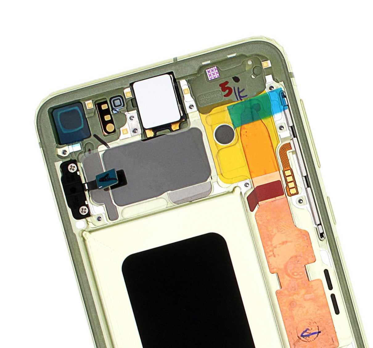 תחליף למכלול מסך LCD של SAMSUNG GALAXY S10E עם מסגרת - צהוב