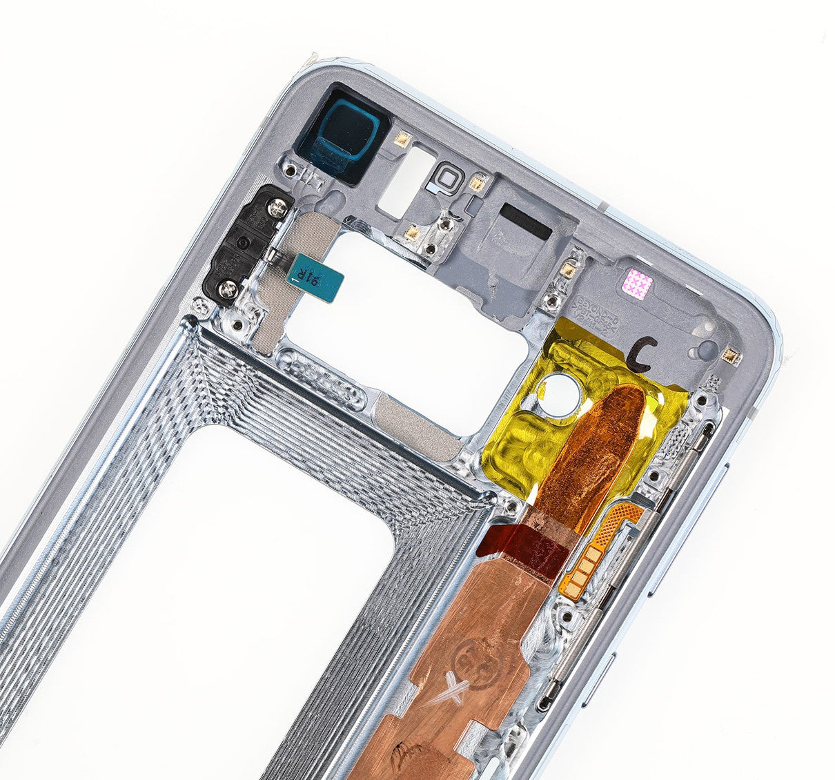 תחליף למסגרת דיור אחורי של SAMSUNG GALAXY S10E - PRISM WHITE