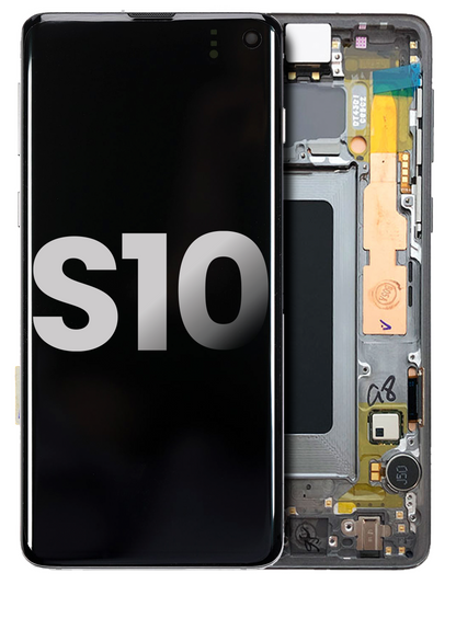 תחליף למכלול מסך דיגיטיזר SAMSUNG GALAXY S10 עם מסגרת - שחור