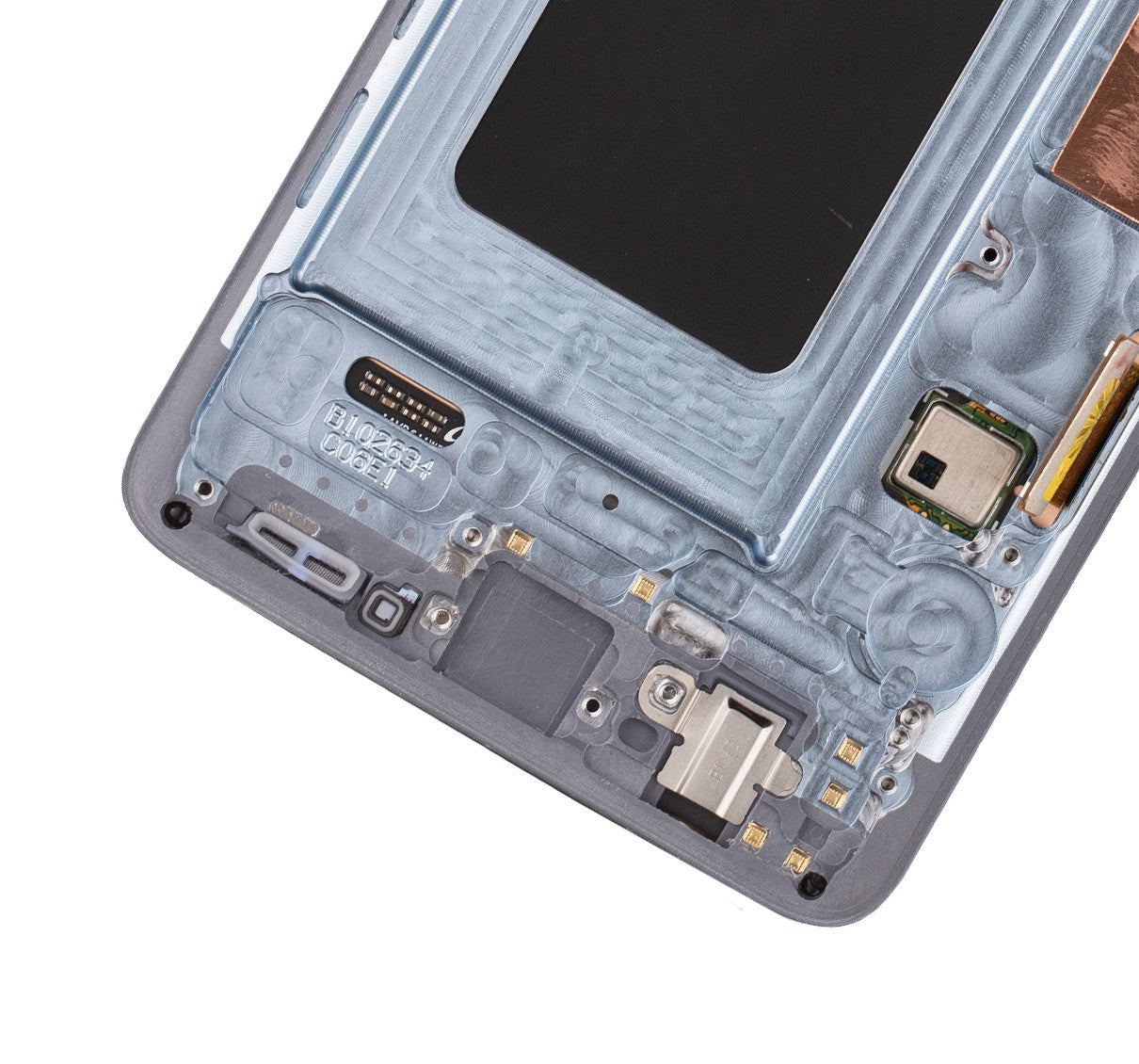 תחליף למכלול מסך דיגיטיזר SAMSUNG GALAXY S10 OLED עם מסגרת - PRISM BLUE