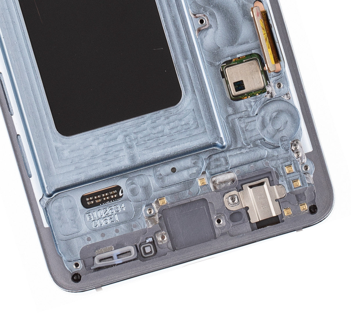 תחליף למכלול מסך דיגיטיזר SAMSUNG GALAXY S10 OLED עם מסגרת - PRISM BLUE