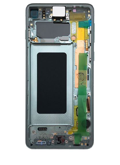 תחליף למכלול מסך דיגיטיזר SAMSUNG GALAXY S10 OLED עם מסגרת - PRISM GREEN