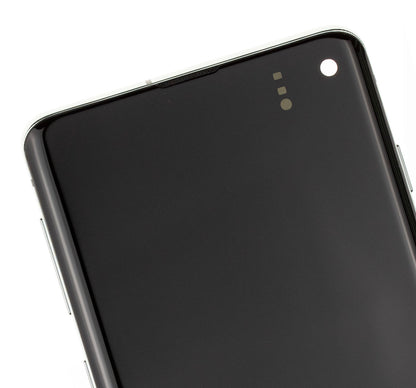 תחליף למכלול מסך דיגיטיזר SAMSUNG GALAXY S10 OLED עם מסגרת - PRISM GREEN