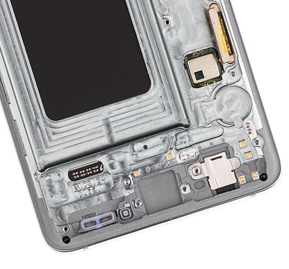 תחליף למכלול מסך דיגיטיזר SAMSUNG GALAXY S10 OLED עם מסגרת - PRISM GREEN