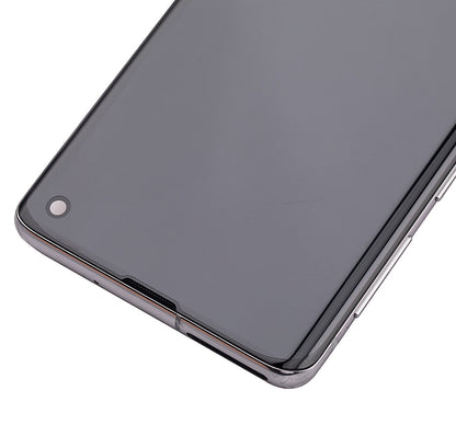 תחליף למכלול מסך דיגיטיזר SAMSUNG GALAXY S10 OLED עם מסגרת - PRISM WHITE