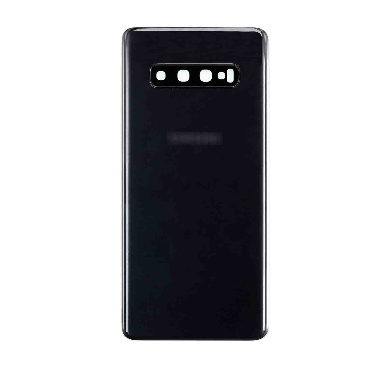 REPLACEMENT FOR SAMSUNG GALAXY S10 PLUS BATTERY DOOR WITH CAMERA GLASS - BLACK