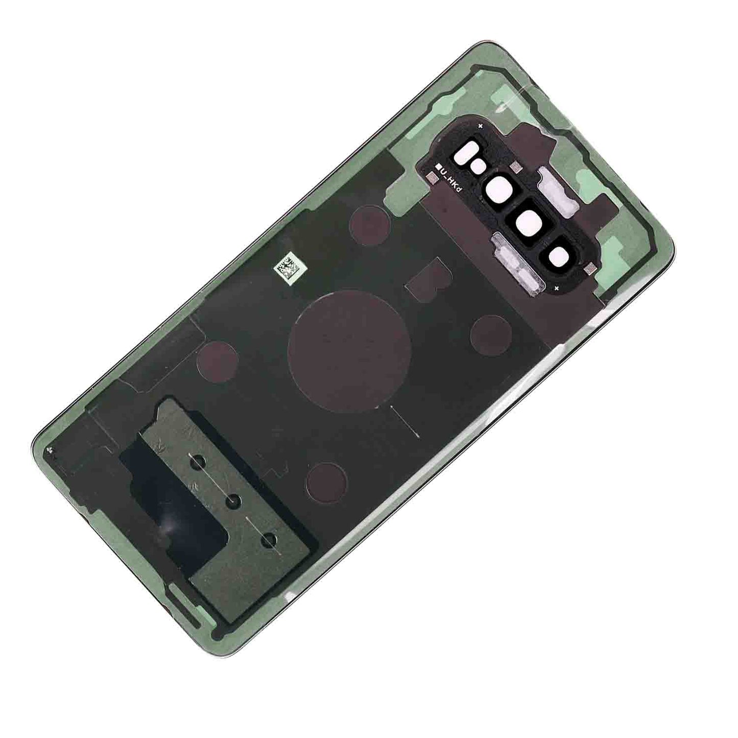 REPLACEMENT FOR SAMSUNG GALAXY S10 PLUS BATTERY DOOR WITH CAMERA GLASS - BLACK