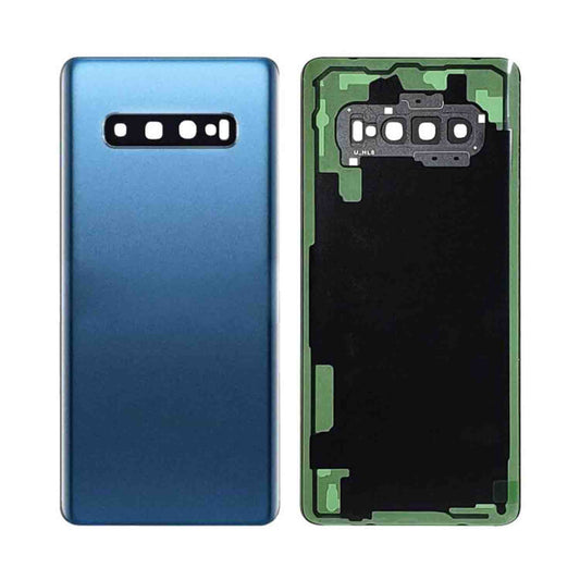 החלפה לדלת סוללה של SAMSUNG GALAXY S10 PLUS עם זכוכית מצלמה - PRISM BLUE