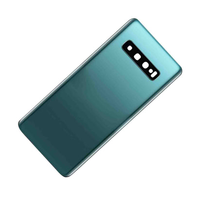REPLACEMENT FOR SAMSUNG GALAXY S10 PLUS BATTERY DOOR WITH CAMERA GLASS - PRISM GREEN